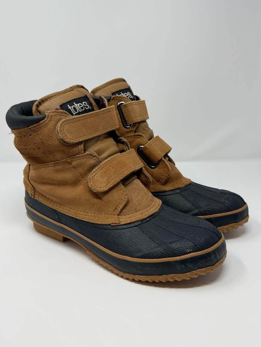 Vintage Totes Men's Thermolite Insulation Leather Duck Boots with Velcro Straps